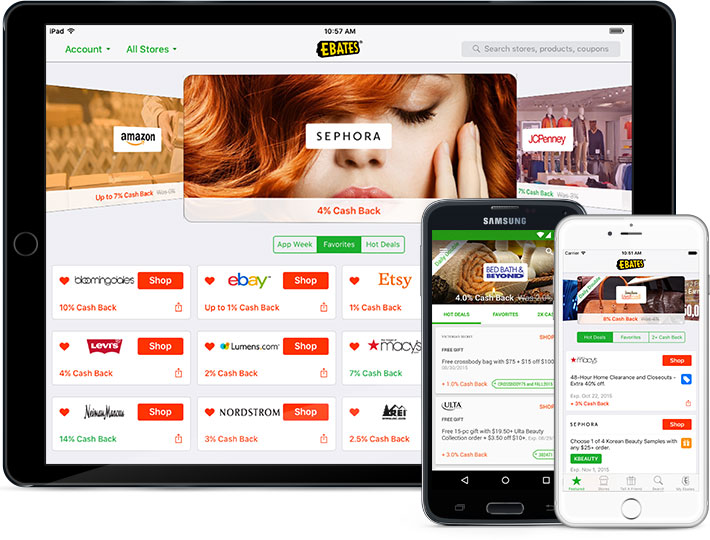 Ebates for iPhone, Android, iPad